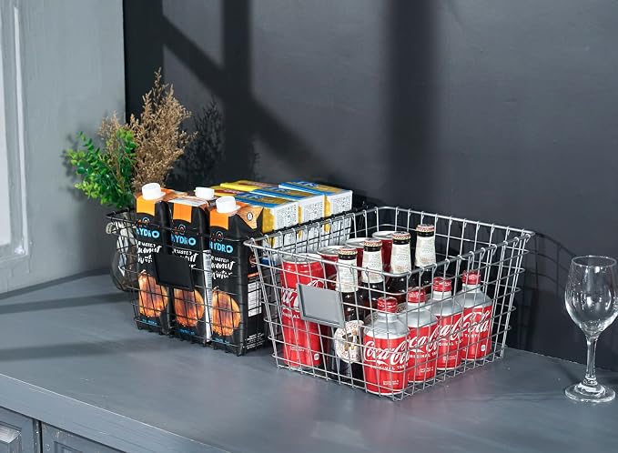 JUNCHU CHERRY 4 Pack【Large】 Wire Handmade Storage Basket - Image 9