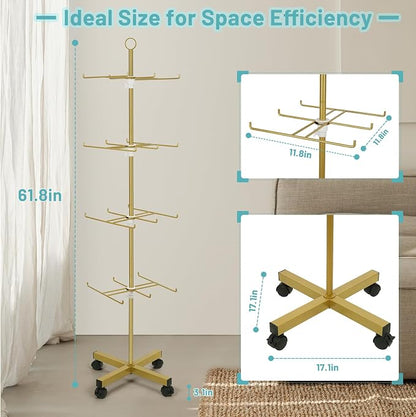 Retail Display Stand Rotating Display Stand 4 Tier Spinning Display Stand - Image 2