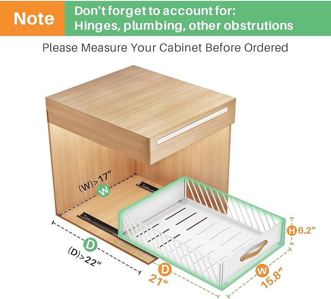Pull out Cabinet Organizer, Heavy Duty Slide out Pantry Shelves Drawer Storage - Image 2