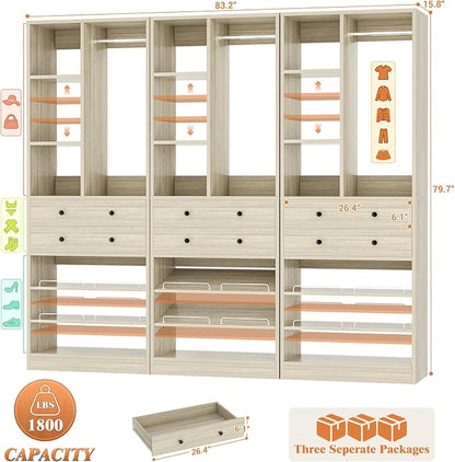 Besiost Closet System, Walk-in Closets Systems, Free Standing Reach in Closet - Image 2
