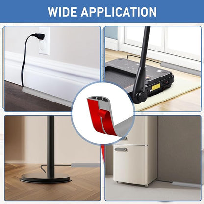 Floor Cord Cover Self Adhesive Cord Hider Floor Extension Cord Covers - Image 6