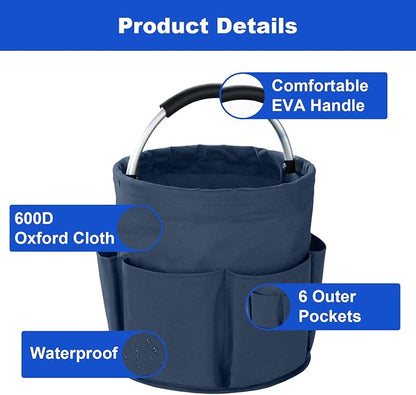 Cleaning Caddy with Handle, Cleaning Products Organiser, 17L Foldable Storage - Image 5