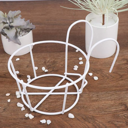 1 Pack Hanging Railing Planters Flower Pot Holders Plant Iron Racks Fence Metal - Image 2