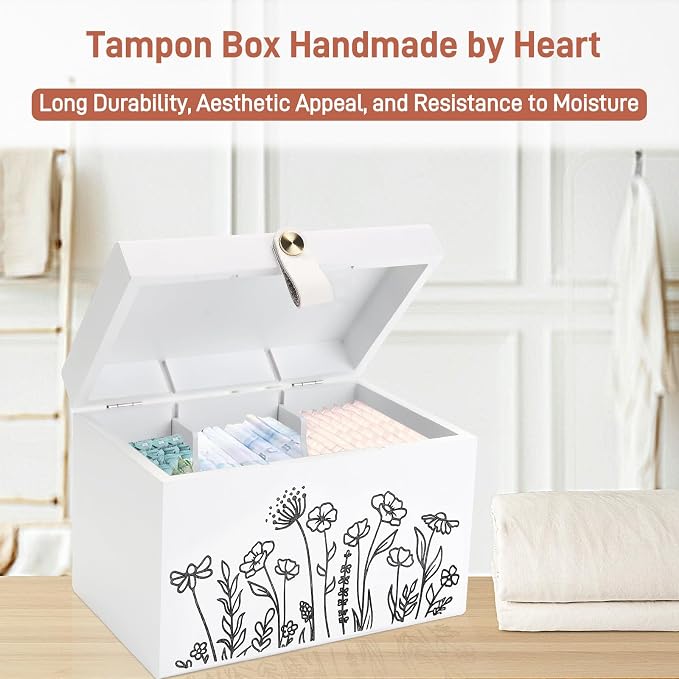 100% Solid Wood Tampon Holder Box - Image 5