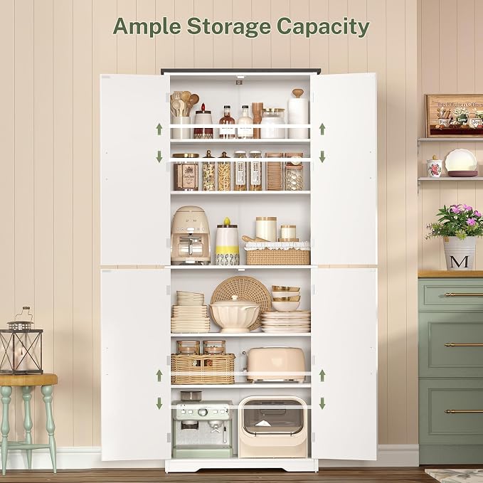 TEENFON Tall Pantry Cabinet, Kitchen Cabinet - Image 3