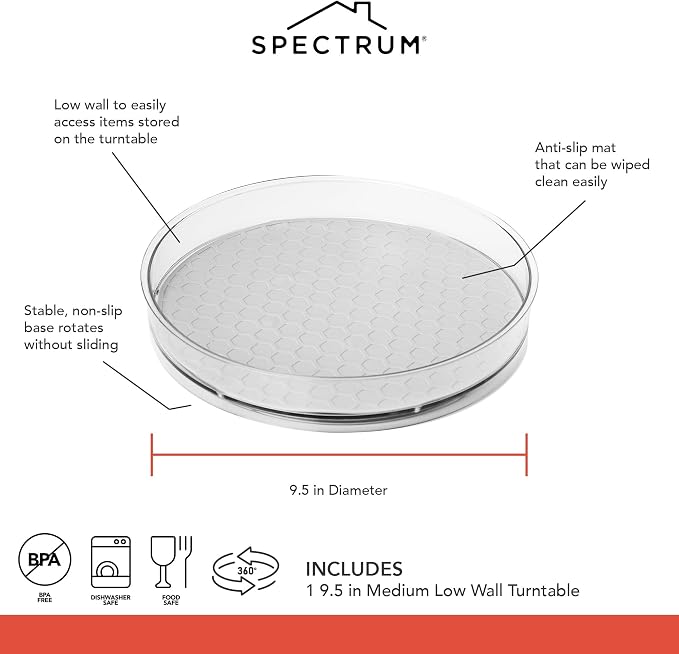 Spectrum Medium Lazy Susan Organizer 9.5 in - Image 4