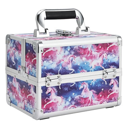 Joligrace Unicorn Makeup Case Oragnizer Portable Travel Makeup Train case 2 by Joligrace