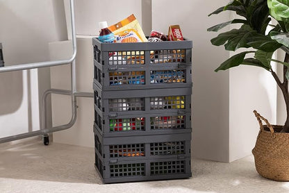 Eslite 16L Collapsible Storage Crates, Folding Plastic Crates - Image 5