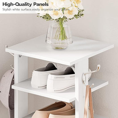 HOOBRO 8 Tiers Vertical Shoe Rack, Wooden Shoe Storage Organizer - Image 5