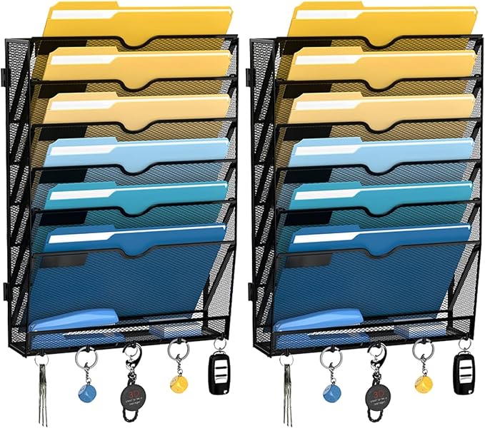 SUPEASY 7-Tier Wall File Holder Organizer by SUPEASY