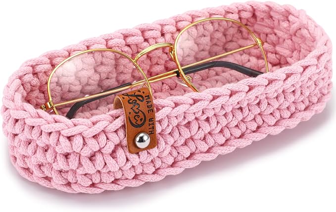 Tioncy Eyeglasses Holder for Nightstand Wool Anti Scratch Desk Bedside Knit by Tioncy