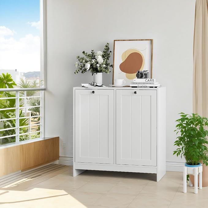 Double Tilt Out Laundry Hamper Cabinet - Image 7