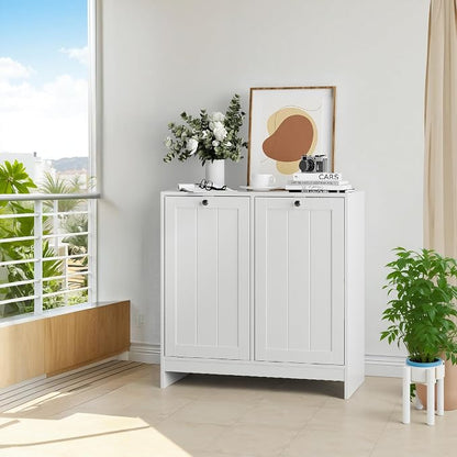 Double Tilt Out Laundry Hamper Cabinet - Image 7