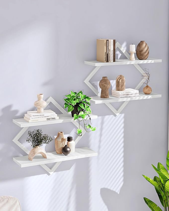 CHOEZON Floating Shelves, 2-Tier Hanging Shelves, Wall Shelf Set of 2, by Choezon