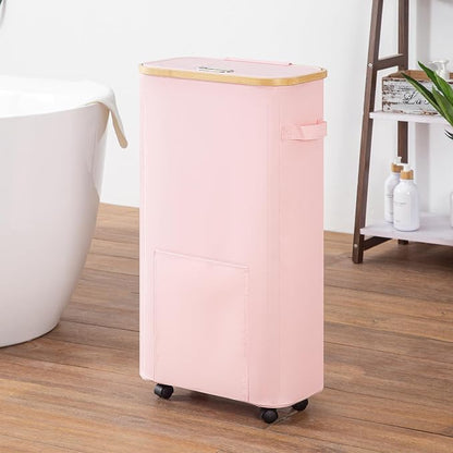 Vincona Laundry Basket with Wheels, Tall Dirty Clothes Hamper on Wheels - Image 5