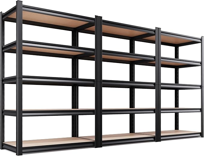 3 Pack Garage Shelving Heavy Duty Storage Shelves, Metal Adjustable Shelving by AOAORGG