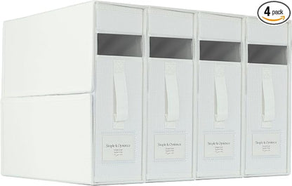 Simple&Opulence 4 Pack Bed Sheet Organizers and Storage, Linen Closet Organizers by SimpleOpulence