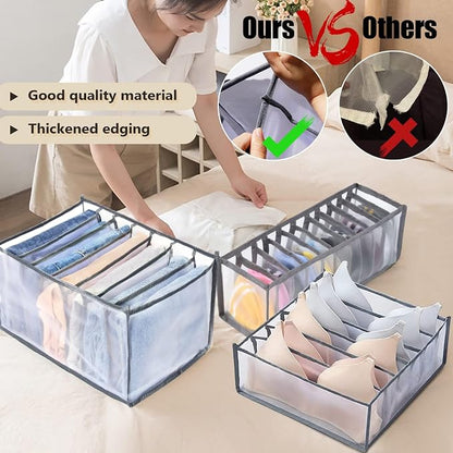 Wardrobe Clothes Organizer, 7 Grids Washable Wardrobe Clothes Organizer - Image 2