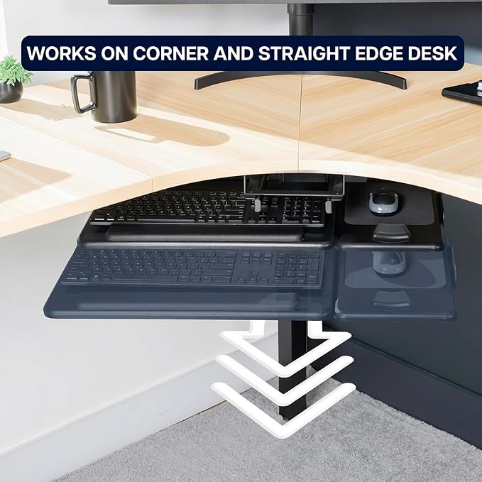 VIVO Adjustable 27 x 12 inch Under Desk Keyboard Tray - Image 9