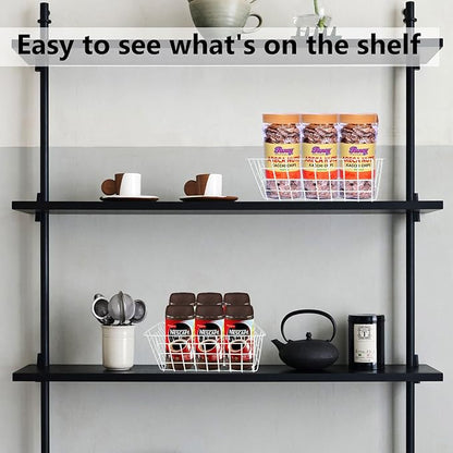 4 Pack Deep Freezer Organizer Bins Stackable Wire Basket - Image 5