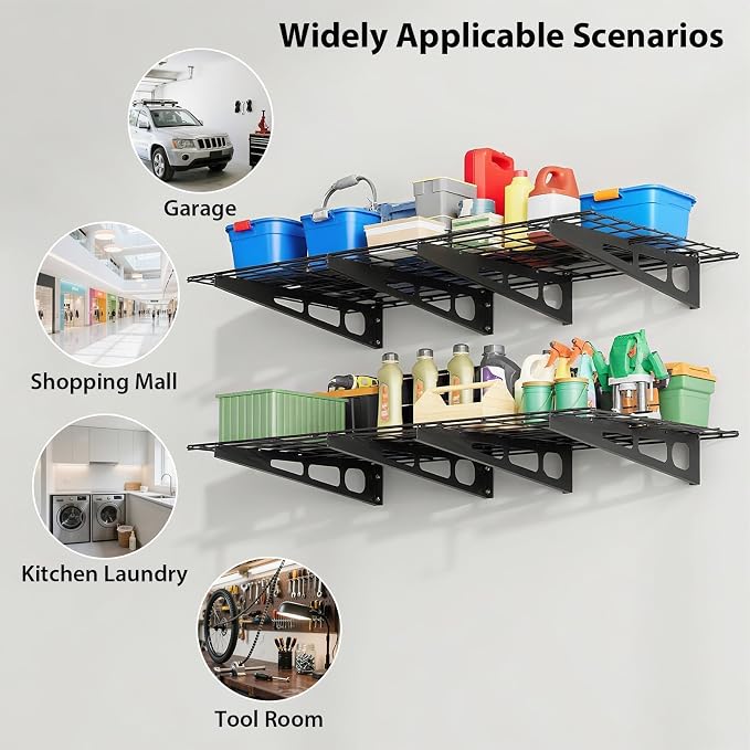 2x6 FT Garage Shelves Wall Mounted - Image 8