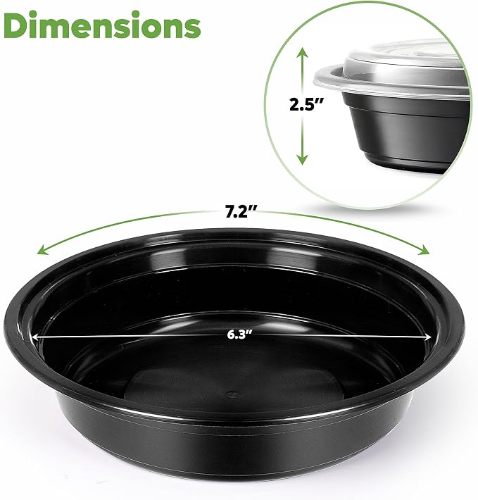 GUSTO 24 oz - Round Meal Prep Containers - Image 2