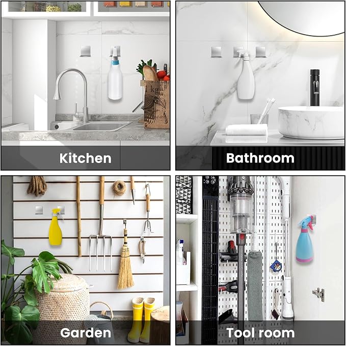 Daily Treasures 304 Stainless Steel Spray Bottle Holder Rack - Image 5
