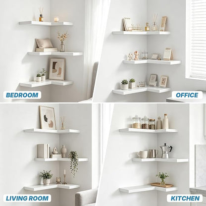 Floating Corner Shelves Wall Mounted - Image 6