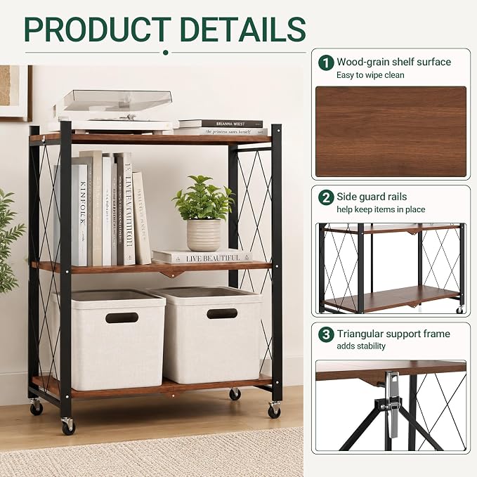 black leopard 3-Tier Foldable Shelf - Image 7