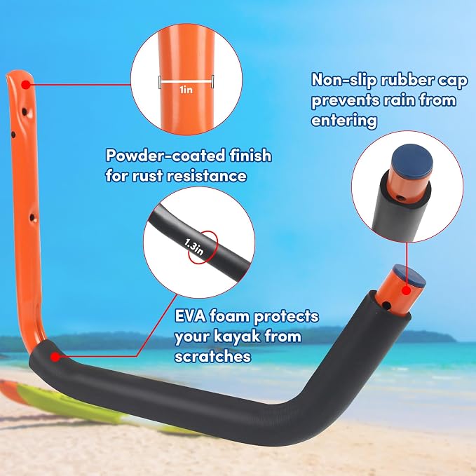 Kayak Storage Rack, Kayak Rack for Garage, Kayak Wall Mount Kayak Wall Rack - Image 3