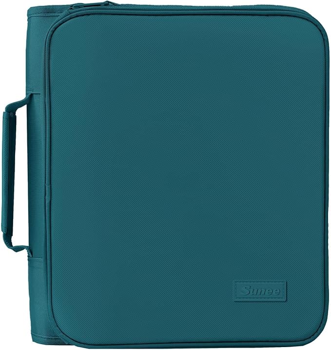 SUNEE Zippered Binder Bag with Handle, 2-Inch 3-Ring O-Ring, 500-Sheet Capacity by SUNEE