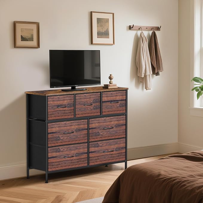 Dresser for Bedroom with 7 Drawers, Chest of Drawers, Storage Drawers Organizer - Image 2