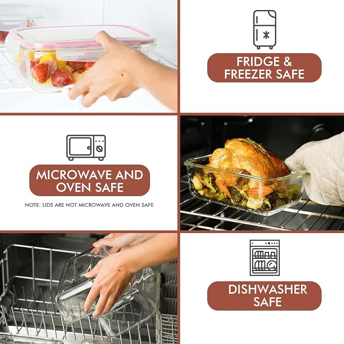 Razab 35 Pc Set Glass Food Storage Containers - Image 4