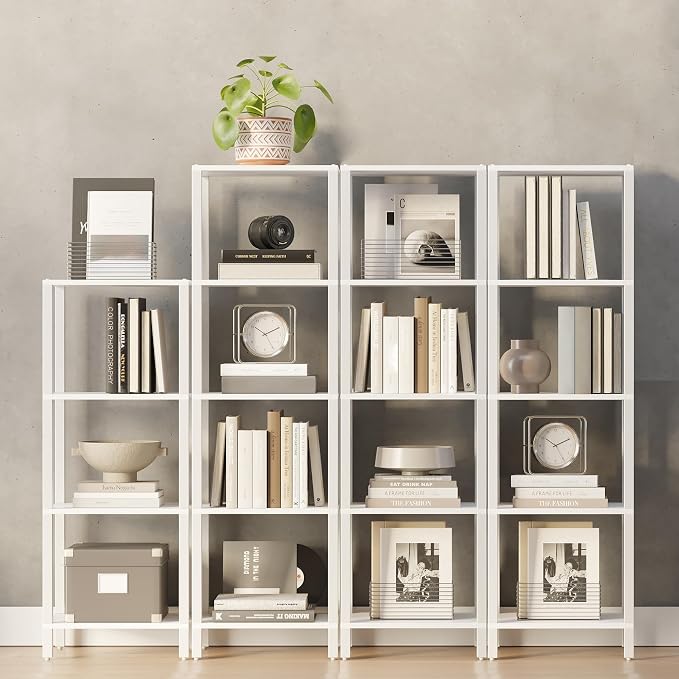 TUTOTAK Bookshelf, 5-Tier Tall Narrow Book Shelf - Image 3