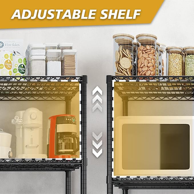 Karl home Heavy Duty 5-Tier Storage Shelving, 74.02"H x 59.06"W x 17.72"D - Image 4