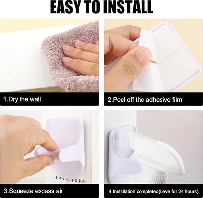 8Pcs Wall Mount Spray Bottle Holder, No Damage Strong Adhesive Bottle Hooks - Image 4