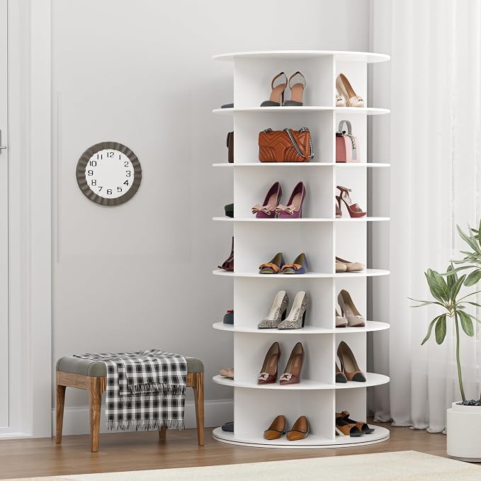 MAGIC UNION 7-Tier Rotating Shoe Rack Tower, Revolving 360 Shoe Rack Storage by MAGICUNION-THEMAGICUNIVERSE