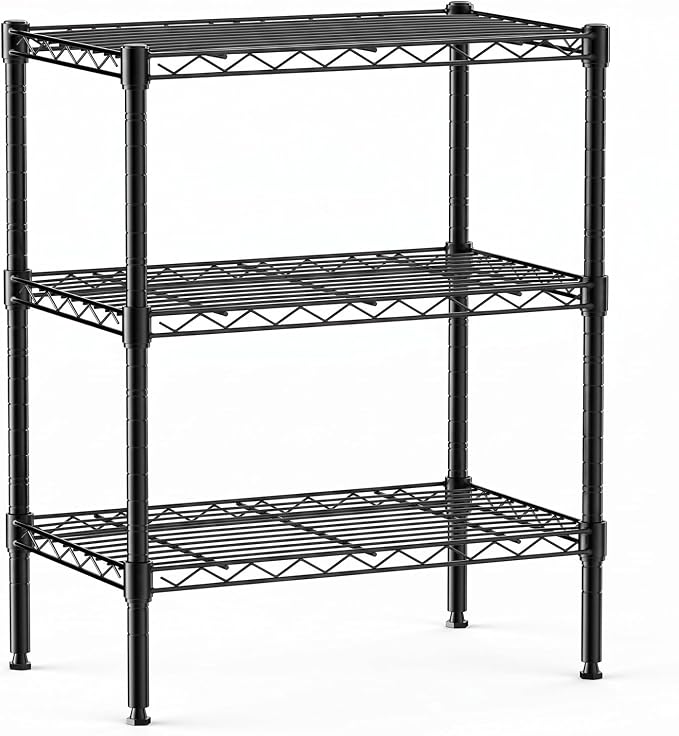 DUMOS 3-Tier Metal Wire Storage Shelves, Adjustable Standing Storage Rack Shelf - Image 7
