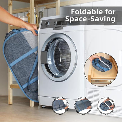 100L Collapsible Laundry Baskets, Tear Proof Pop Up Laundry Hamper - Image 3
