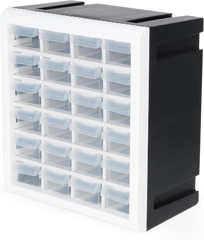 Gonice Craft Cabinet Organizer, 24 Drawer Plastic Parts Cabinet, Tool Storage by Gonice
