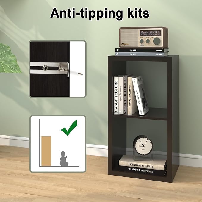 CTESNE【2026 Wooden Thick Frame】 2 Cube Storage Organizer Shelf - Image 7