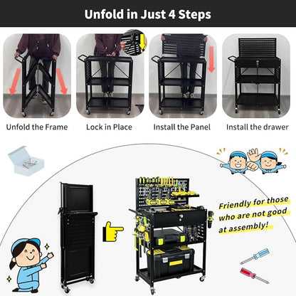 Lumizone Folding Tool Cart - Image 2