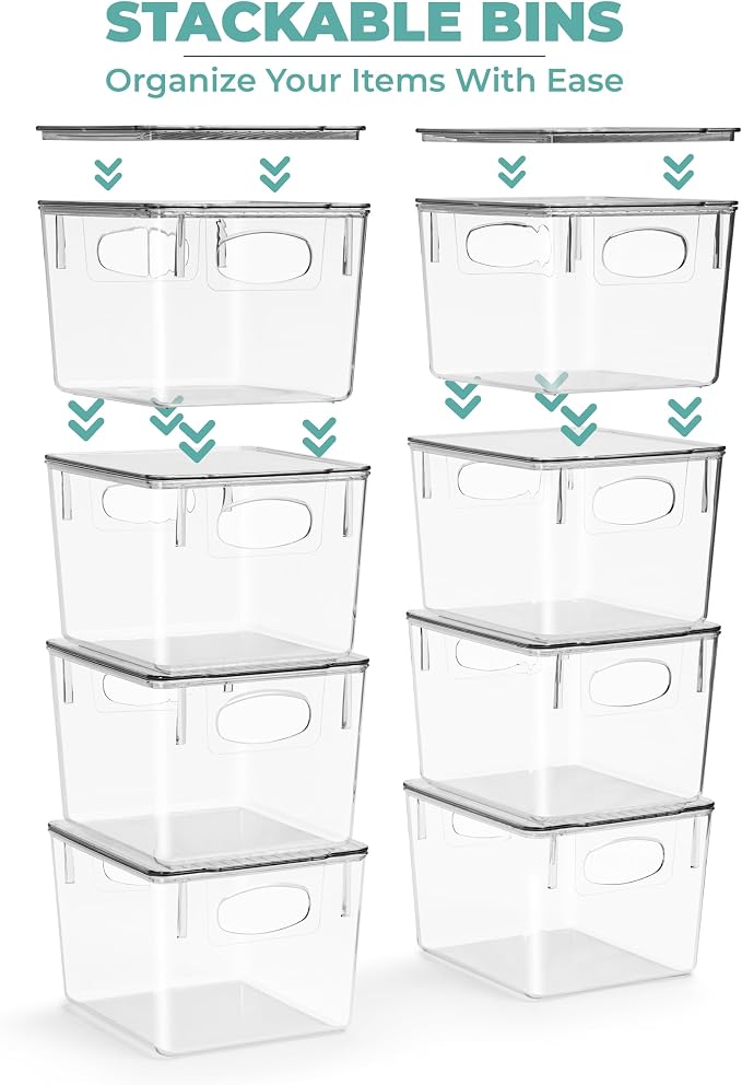 Sorbus Medium Plastic Storage Bins - Image 4