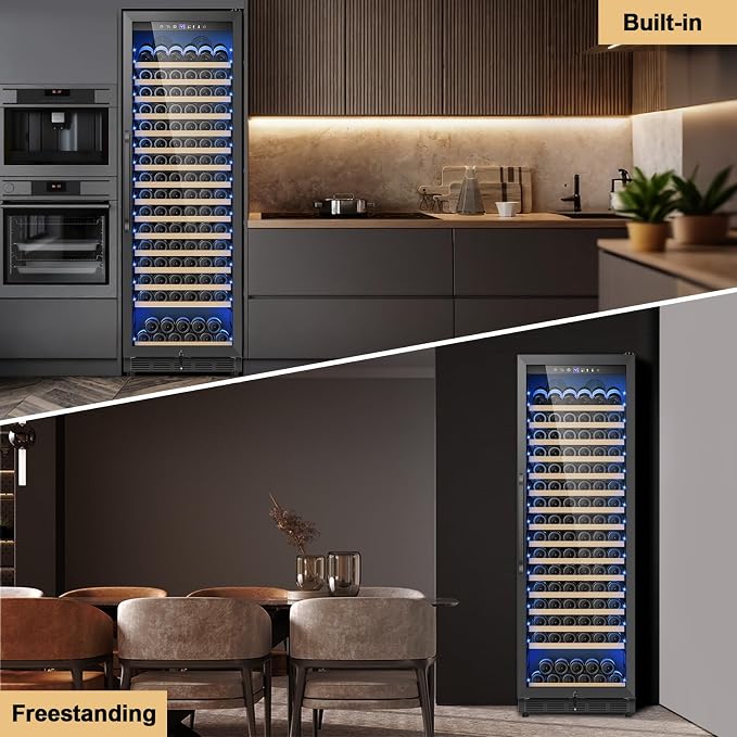 Upgraded 190 Bottles Wine Cooler Refrigerator, 24 Inch Wide Wine Fridge - Image 8