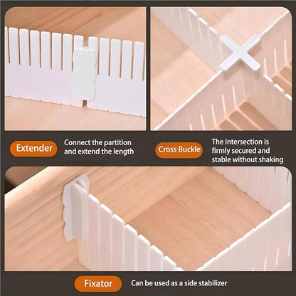 Adjustable Plastic Drawer Separators, 14.96" Length x 4.33" Height, Cuttable - Image 6