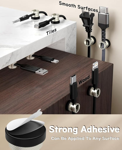 Maveek Metal Magnetic Cord Holder, Magnet Cable Clips Stainless Steel - Image 6