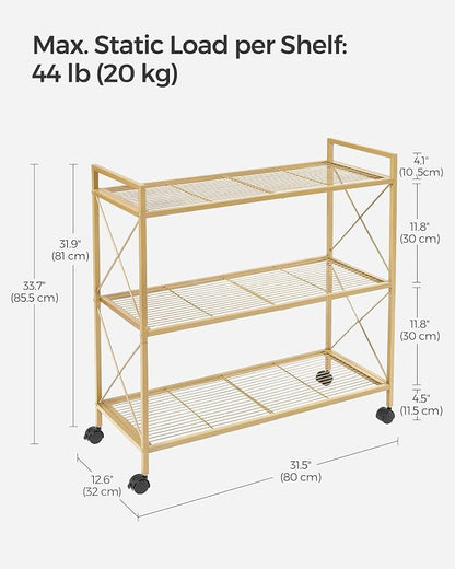 SONGMICS 3-Tier Metal Storage Rack - Image 2
