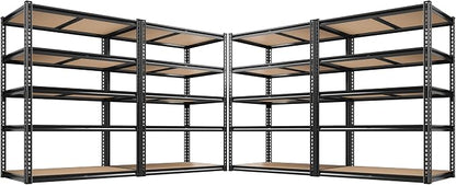 ROOMFAVE 72" H Storage Shelves 5 Tier Garage Shelving Heavy Duty, 2050LBS by RoomFave-organizeyourjoy