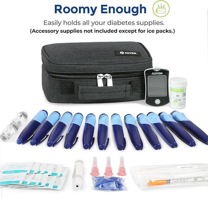AUVON Large Insulin Cooler Travel Case, Longer Cooling Effect - Image 3
