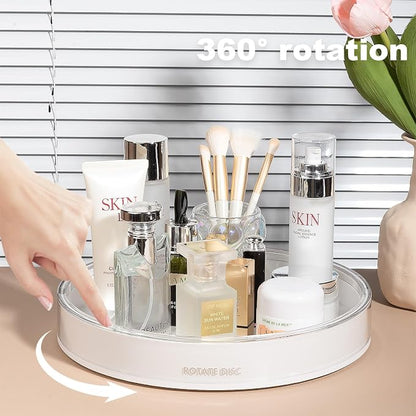 Anyoifax 360 Rotating Makeup Organizer Perfume Tray Skincare Holder Spinning - Image 2